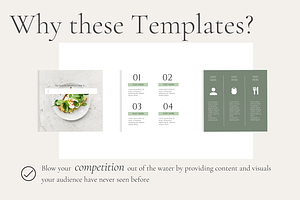 Food Blog Social Media Templates