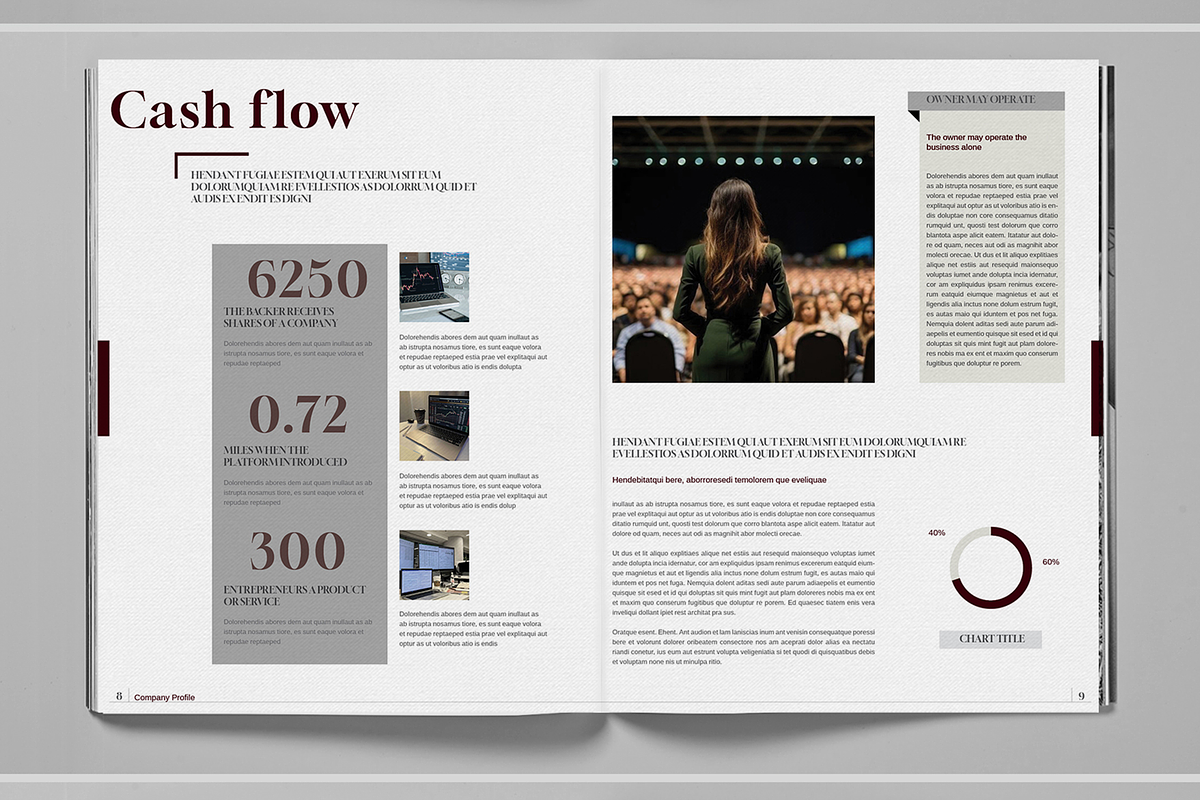 Dark Brown Business Brochure, a Brochure Template by Boris Cupac