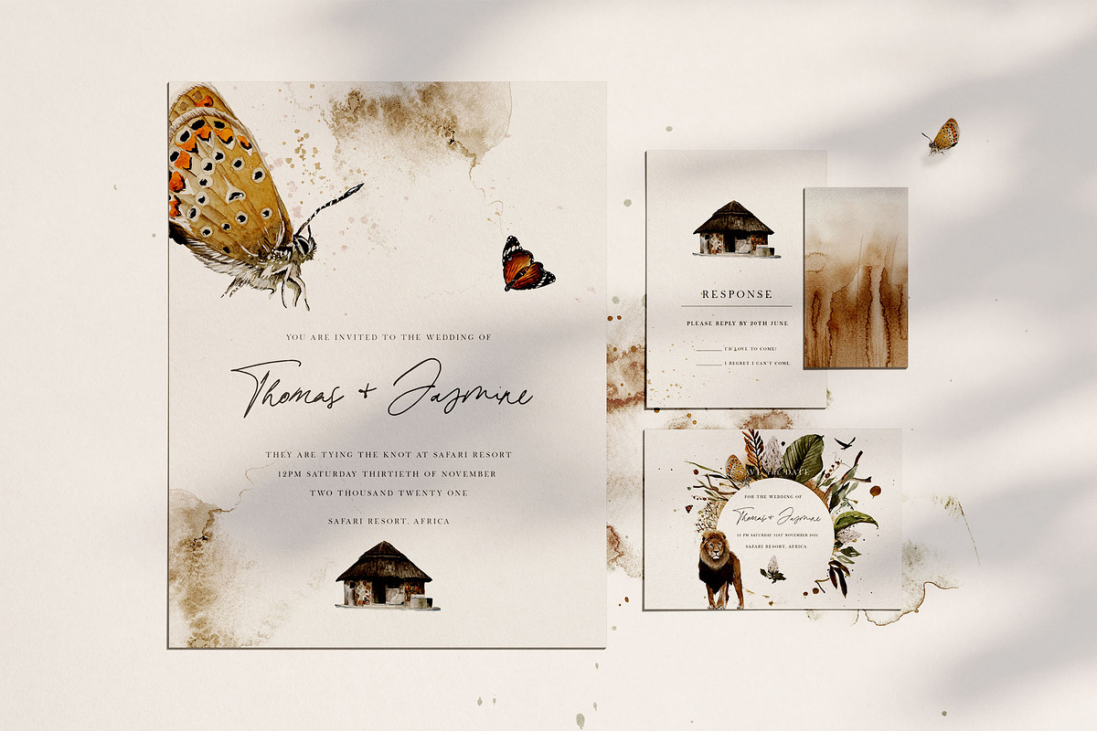 African Safari Watercolor Collection, an Animal Illustration by Creativeqube Design (Photo 4 of 16)