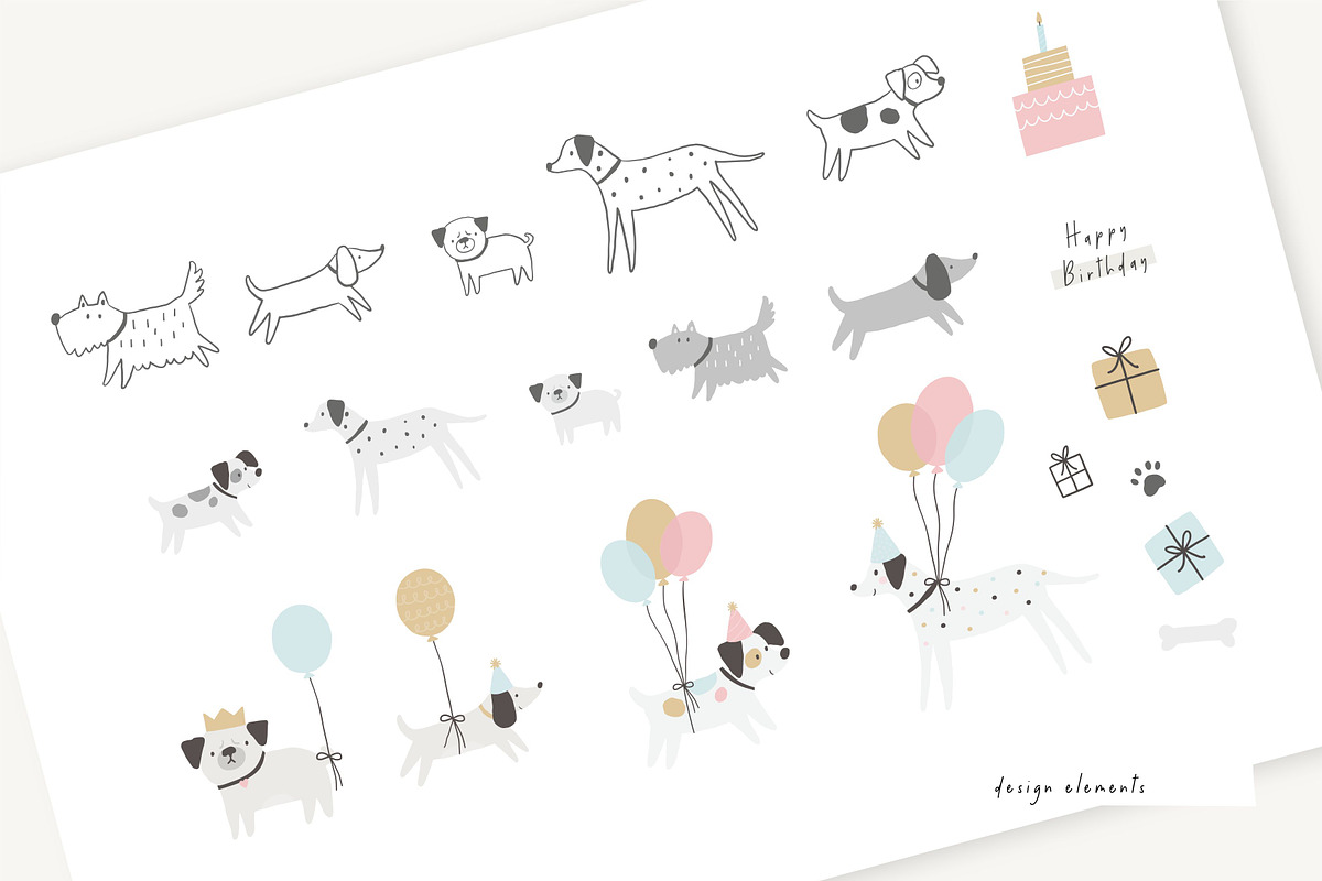 Best dog ever - cute cartoon dogs, an Animal Illustration by Barkova Nadya (Photo 6 of 7)