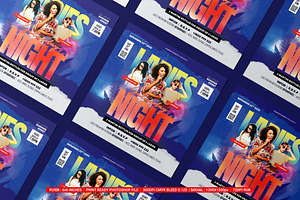 Ladies Night Flyer & Square Flyer, a Flyer Template by iDoodle Studio
