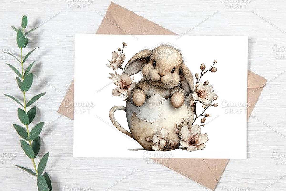 Quirky Easter Bunny Clipart Bundle, an Illustration by Canvas Craft (Photo 6 of 7)