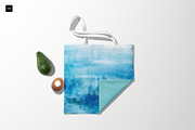 Blue Monet watercolor textures, a Texture Graphic by FleurArt (Thumbnail 8 of 8)