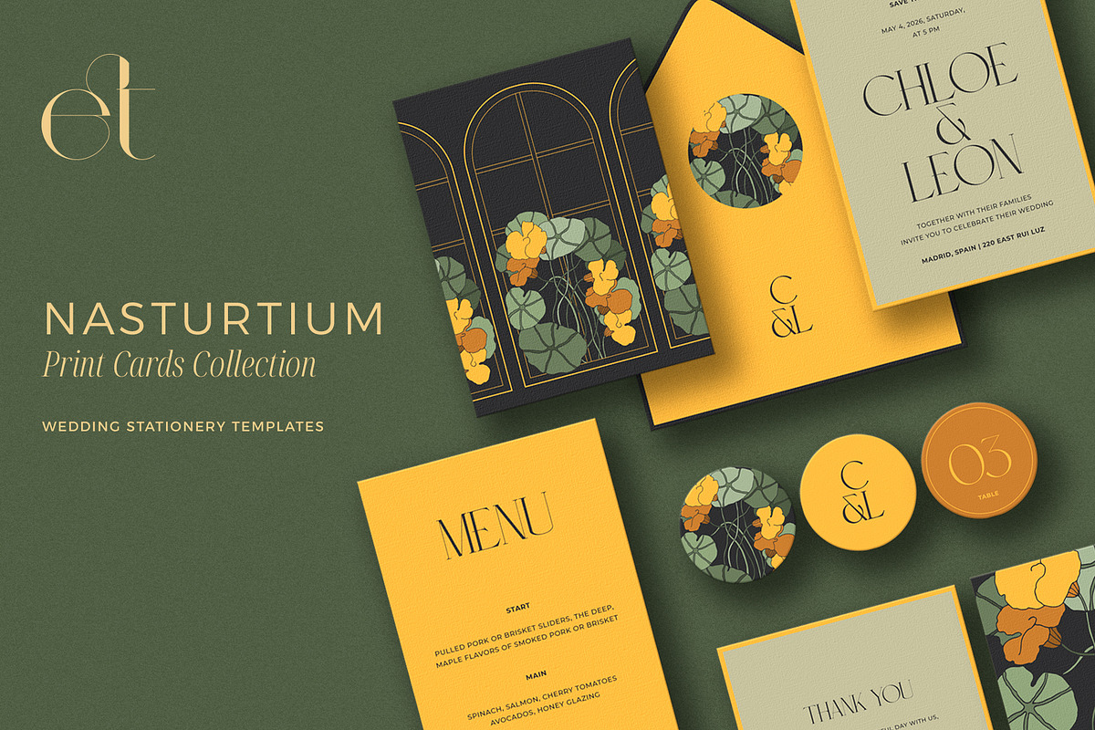 Nasturtium | Wedding Templates, an Invitation Template by Evgeniya Goktas (Photo 6 of 6)