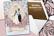 Wedding Invitation Set. Vintage, an Invitation Template by El-Studio (Thumbnail 1 of 6)