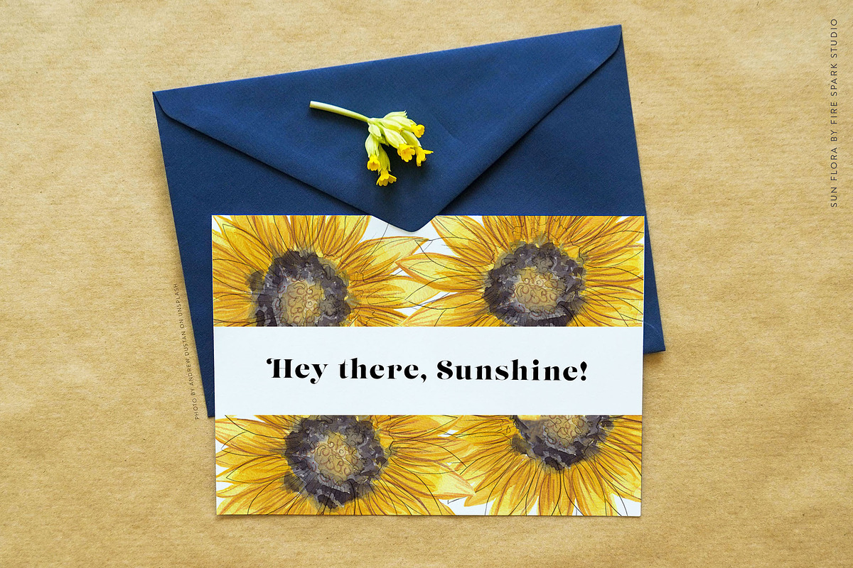 Sunflower Watercolor Illustrations, an Illustration by Fire Spark Studio (Photo 9 of 10)