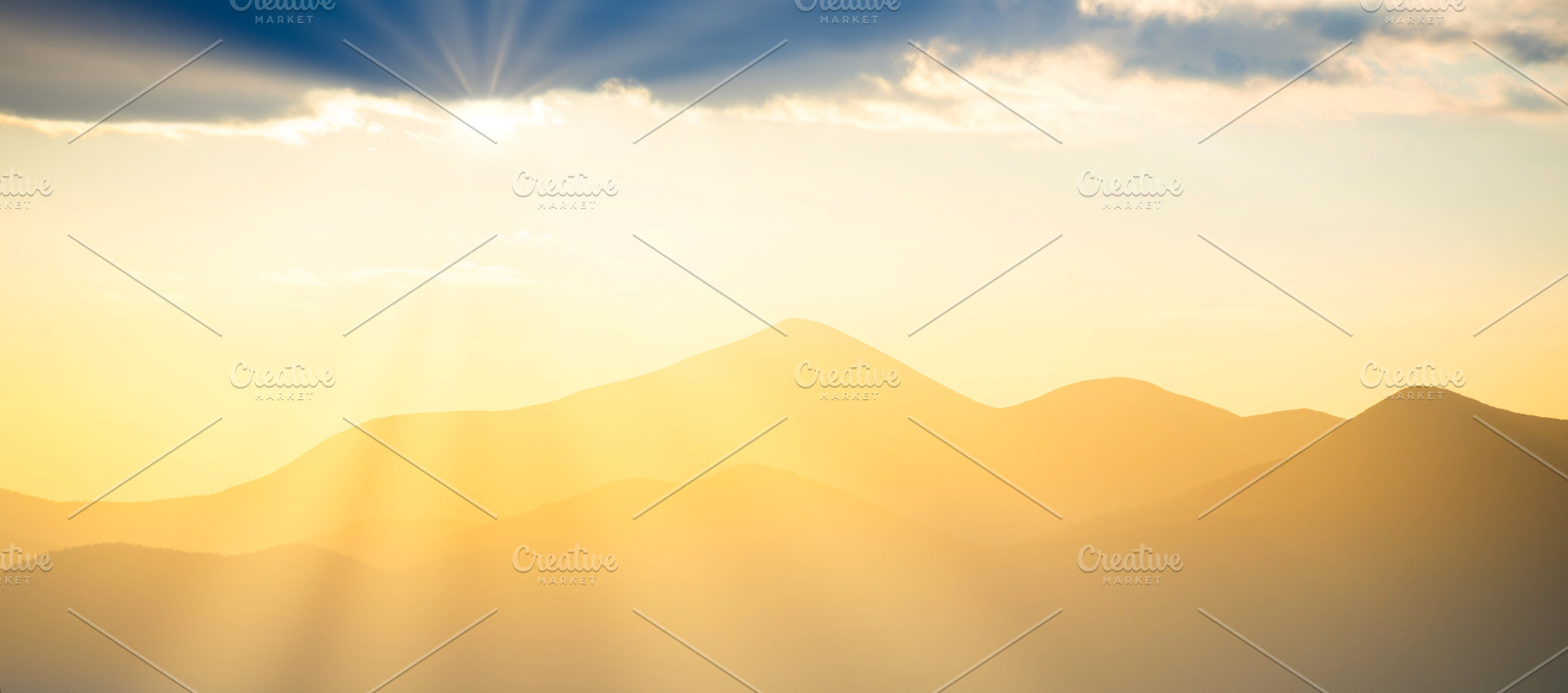 Beautiful sunset in mountains, a Nature Photo by Vapi