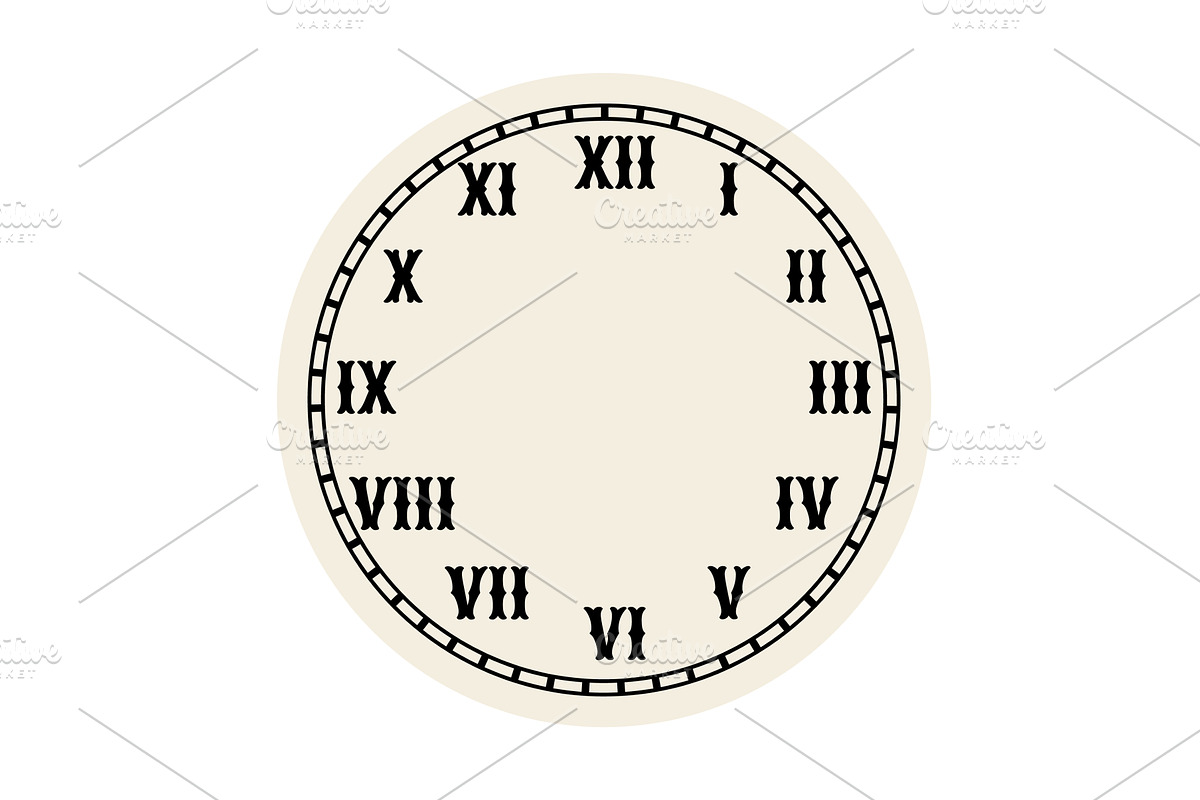 Retro round clock face, a Texture Illustration by Things for designers