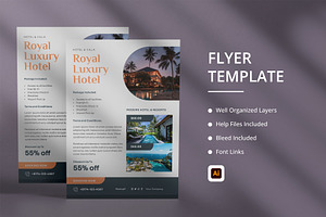 Villa Hotel Resorts Flyer, a Flyer Template by hekenostudio
