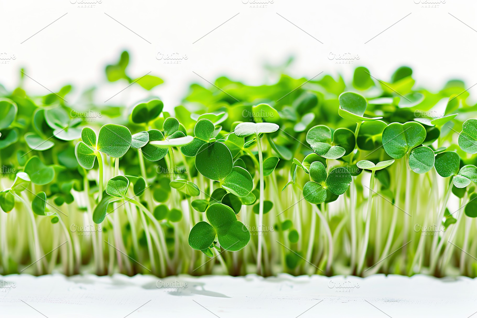 Microgreen broccoli on white background, a Food & Drink Photo by AlyaAnd