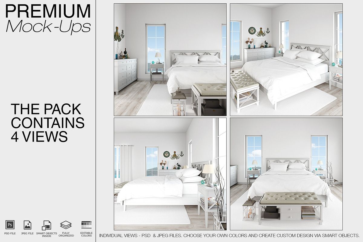 Bedding Mockups Coastal Style, a Product Mockup by mock-ups (Photo 2 of 18)