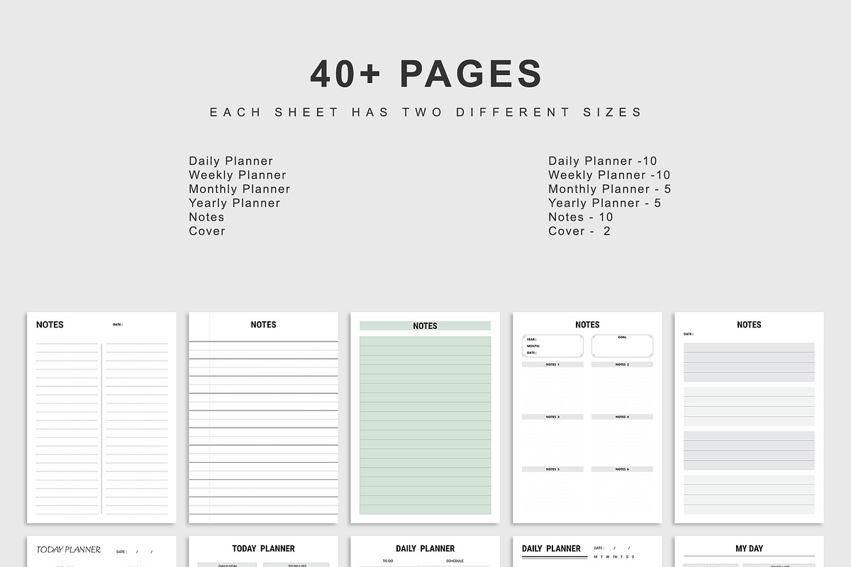 Daily Weekly Monthly Planner Bundle, a Stationery Template by ROJI CREATOR (Photo 12 of 12)