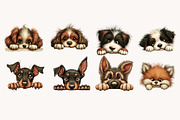 Breeds of Peeking Dogs New Clipart, a Seasonal Illustration by Designworld (Thumbnail 6 of 10)