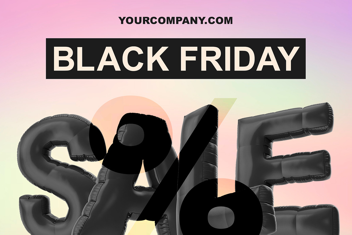 Holographic black friday template, a Marketing Template by Love Giftery (Photo 2 of 2)