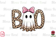 Leopard Ghost Boo Design, a Graphic by Moss Rose (Thumbnail 2 of 3)