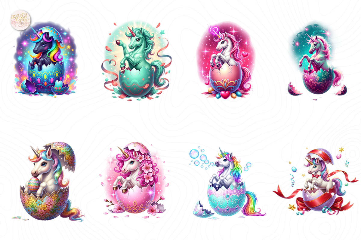 Newborn Unicorn PNG Clipart Cute., an Object Illustration by KennedyStudio (Photo 2 of 5)