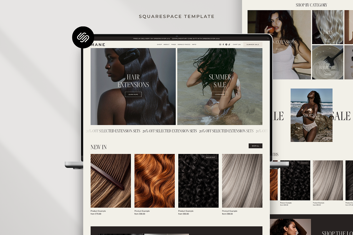 Hair Stylist Squarespace Template, a Squarespace Template by Candor Templates (Photo 1 of 20)