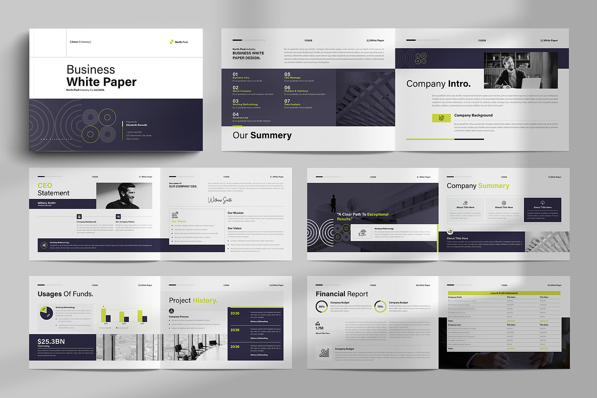 White Paper Template Landscape, a Brochure Template by NorthPeak (Photo 1 of 12)