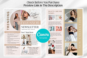 Canva Newsletter Template Fashion