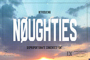 Noughties - Disproportionate Font, a Sans Serif Font by Ckybe's Corner (Thumbnail 1 of 7)