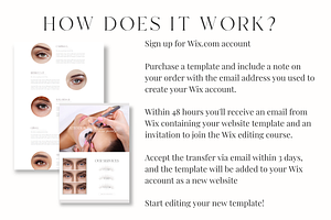 Lash Tech Brow Wix Website Template