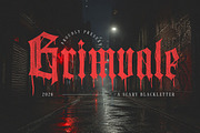 Grimvale Horror Gothic Blackletter, a Blackletter Font by Letterhend Studio (Thumbnail 1 of 9)