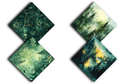 Watercolor Emerald Forest Digital Pa, a Texture Illustration by RobertsArt (Thumbnail 3 of 6)