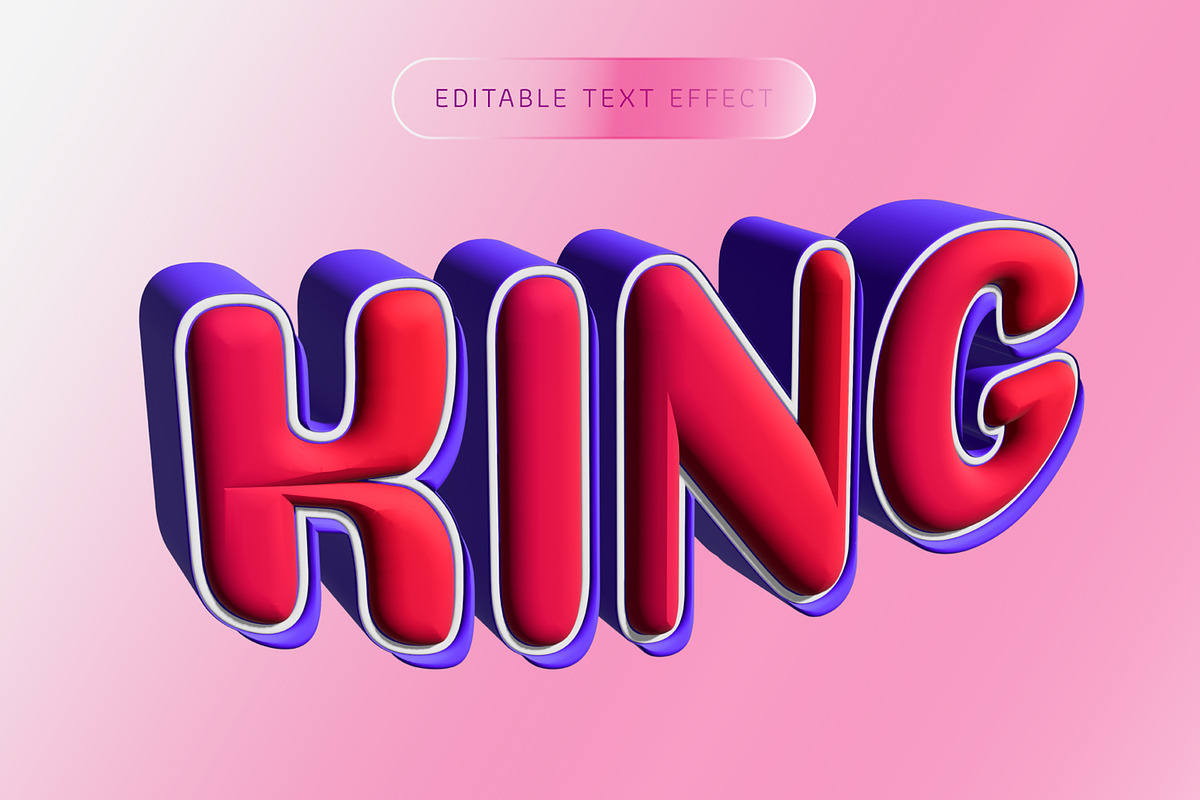 King Text Effect Design, a Layer Style Add-On by CreativeShaper (Photo 1 of 3)