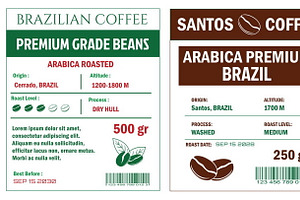 Coffee Labels Template