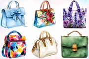 Watercolor Women’s Bags Clipart PNG, an Illustration by Canvas Craft (Thumbnail 3 of 3)