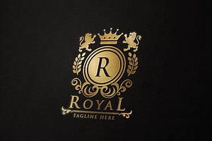 Royal Crest Letter R Logo