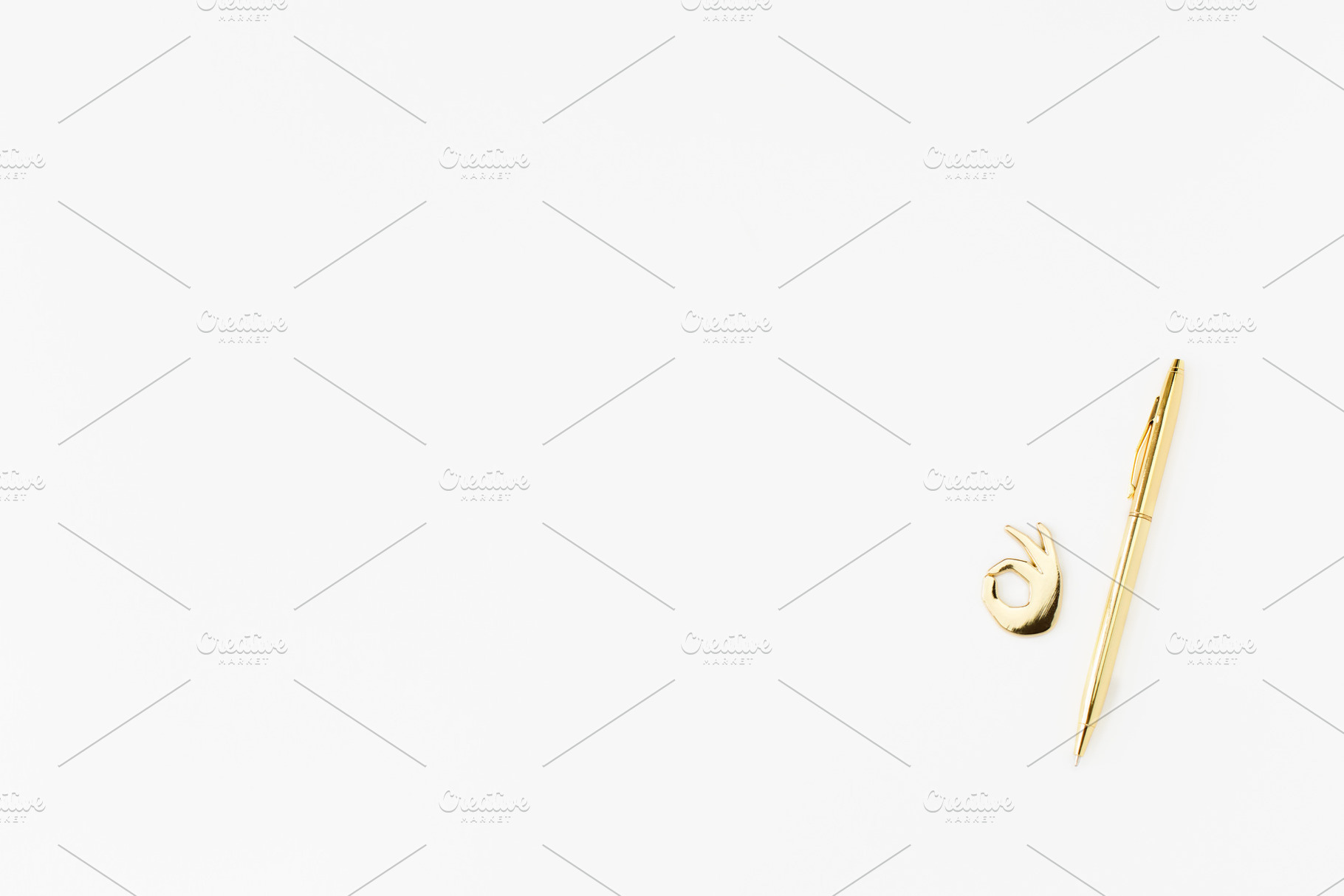 Gold on White Flatlay Stock Photo #2, a Business Photo by Savvy Stock Shop