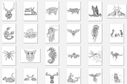 150 Animals Mandala Coloring Vector, an Animal Illustration by Blue Digital Studio (Thumbnail 9 of 9)