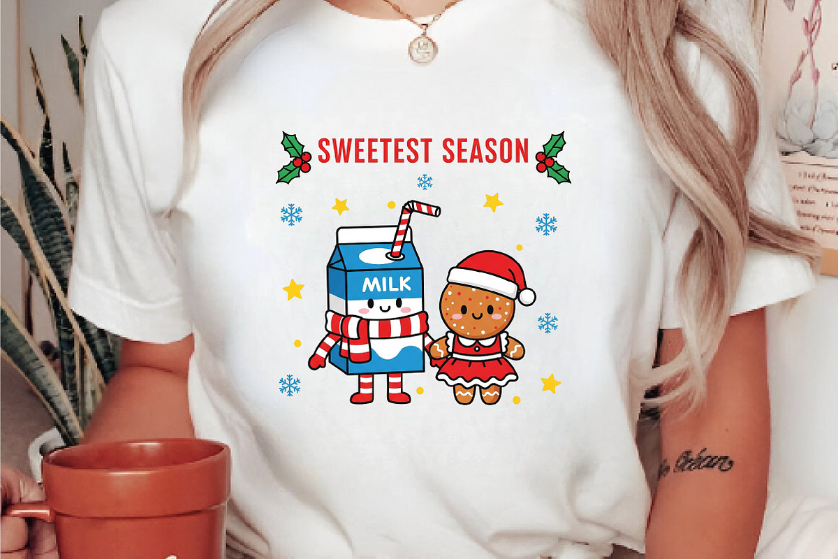 Christmas Milk and Cookies PNG, an Illustration by DreamArtGraphic (Photo 3 of 5)