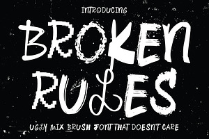 Broken Rules - Ugly Mix Font