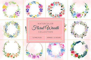Watercolor Floral Wreaths Vol.3