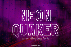 Neon Quaker - Outline Round Font, a Sans Serif Font by Iqsiart Studio