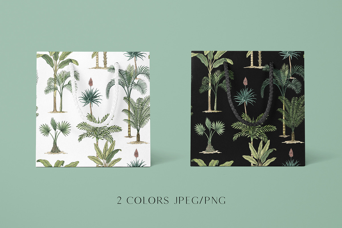 Monkeys and palms, a Pattern Graphic by Anyuka (Photo 7 of 12)