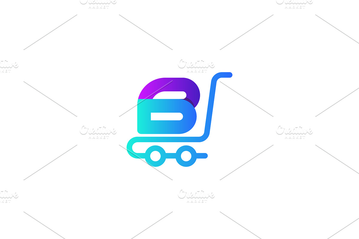 Shopping cart with B letter logo, a Branding & Logo Template by Design Store (Photo 1 of 2)