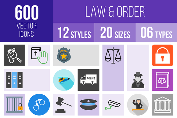 600 Law Order Icons