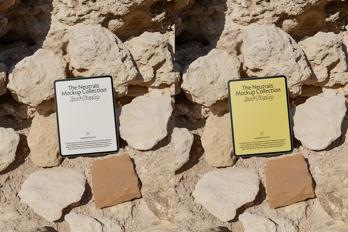 The Neutrals 07 : Sun Bleached iPad, an iPad Mockup by Made by Attic (Photo 3 of 3)