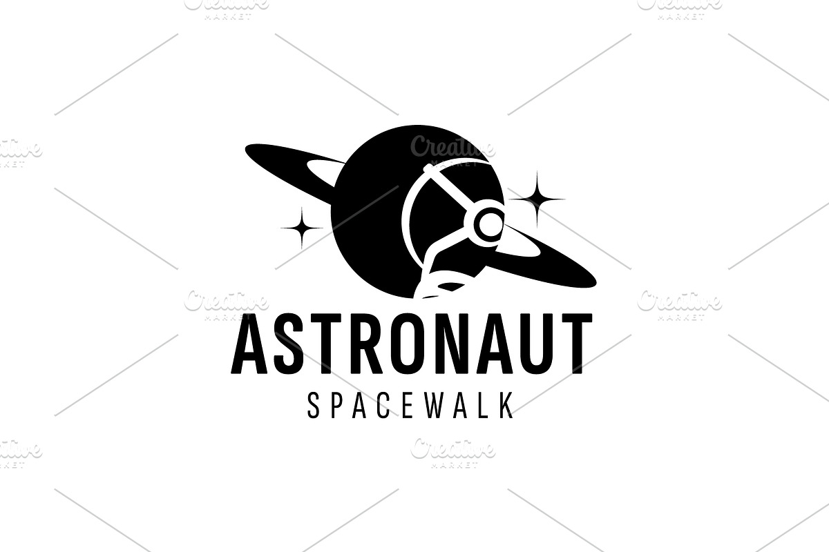 astronaut logo icon illustration, a Branding & Logo Template by Dyn Studio