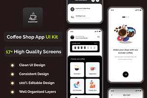 CoffeeShop Mobile App UI Kit - Figma, an UI Kit Template by Pixel Craft UI