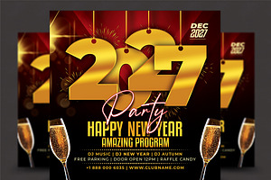 New Year Flyer, a Flyer Template by AfzaalGraphics