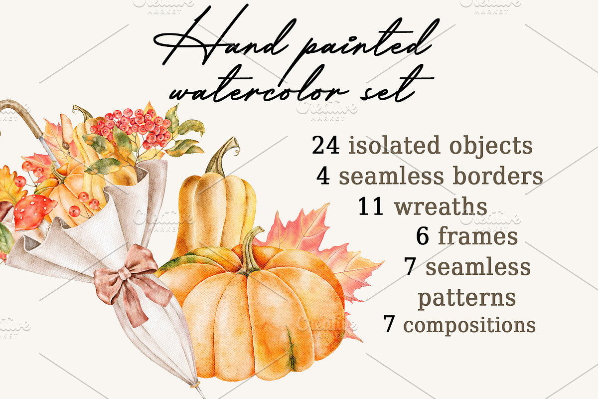 Autumn, Fall watercolor clipart, a Seasonal Illustration by Eves_Aquadreams (Photo 2 of 12)