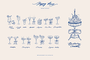 Vintage cocktails. Hand drawn art, a Food Illustration by Summer Nightingale Art (Thumbnail 4 of 15)