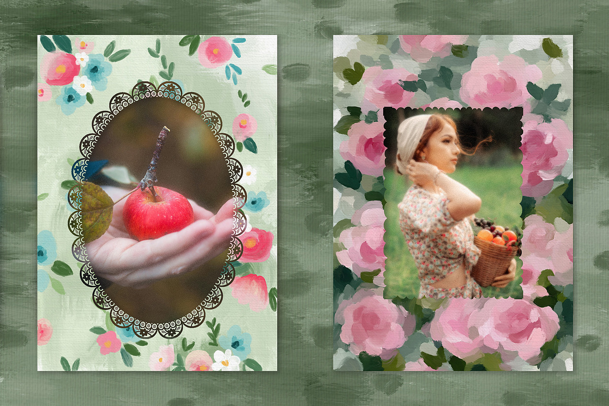 Hand-Painted Backgrounds & Frames, a Background Graphic by Essentially Nomadic (Photo 3 of 16)