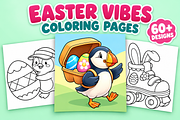 Easter Vibes Coloring Pages Vol. 1, a Seasonal Illustration by Inkivelle Studio (Thumbnail 1 of 3)