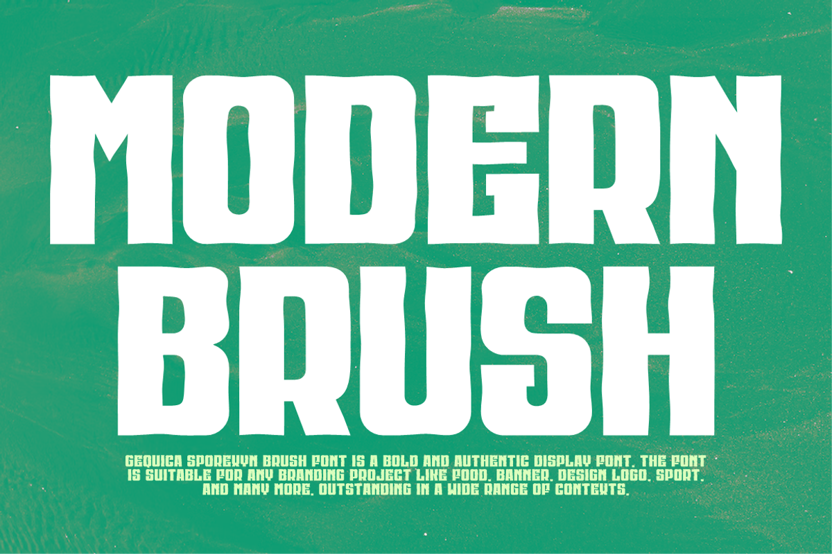 Gequica Sporexyn Brush, a Handwritten Font by QR Design Studio (Photo 7 of 7)