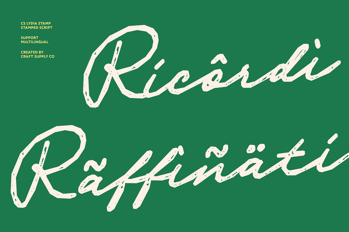 CS Lydia Stamp, a Script Font by Craft Supply Co. (Photo 7 of 8)